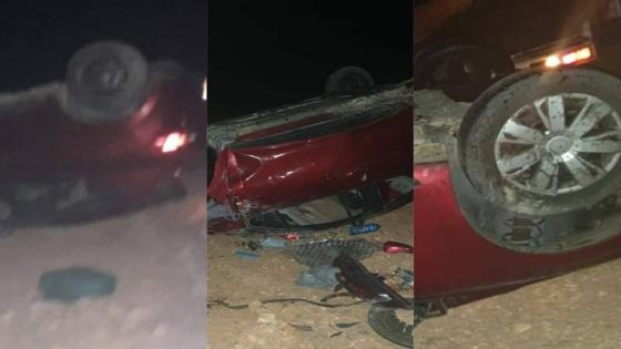 إقليم جرسيف | إصابة 04 أشخاص ،إثنين منهم بكسور خطرة في إنقلاب سيارة نواحي مزغمة