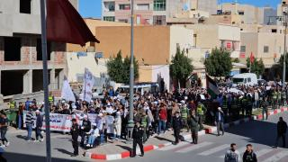 جرسيف | الشغيلة التعليمية تخوض مسيرة إحتجاجية حاشدة للمطالبة بإسقاط النظام الأساسي + صور وفيديو