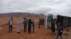 إقليم كلميم | 29 مُصابا جراء إنقلاب حافلة مسافرين بـ”تكانت”