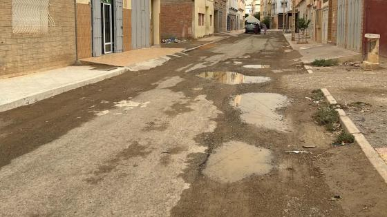جرسيف | تجمعات مياه الأمطار والحفر تفاقم معاناة الساكنة