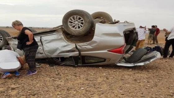 مرزوكة | وفاة سائحتين أجنبيتين وإصابة شابين مغربيين في انقلاب سيارة