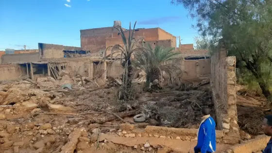 الرشيدية | فيضانات تتسبب في تضرر نحو 15 منزلا ببني موسى