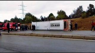 دون خسائر في الأرواح | إنقلاب حافلة لنقل المسافرين عند مدخل الصويرة