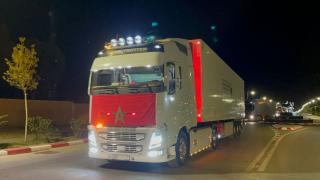 جرسيف | سبع شاحنات تنطلق بإتجاه إقليم الحوز محملة بأطنان من المساعدات + فيديو