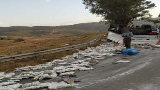 الحسيمة | 03 مصابين جراء انقلاب شاحنة محملة بالملح بتارجيست