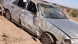 إقليم جرسيف | خسائر مادية جراء حادث إنقلاب سيارة بطريق صاكة
