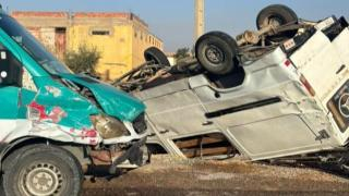 جرسيف | إصطدام قوي بين سيارة للنقل المزدوج وأخرى من نوع “مرسيدس 207” بطريق الصباب