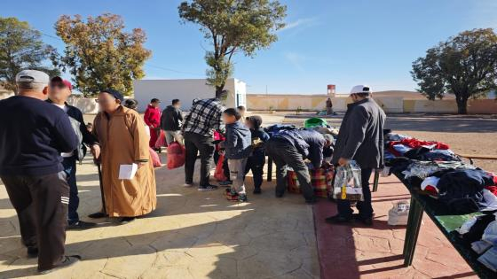جرسيف | جمعية “رعاية” تنظم حملة تضامنية لتوزيع الأغطية والملابس بـ”دوار بوراشد”