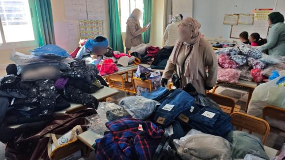 إقليم جرسيف | جمعية رعاية توزّع أغطية وملابس شتوية بقيادة الصباب