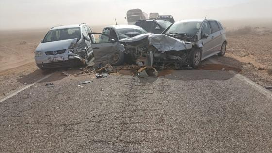 إقليم جرسيف | قتيلة ومصابون في حادث اصطدام جماعي قرب صاكة