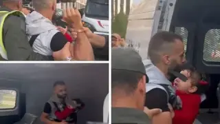 الرباط | توقيف أب يحمل طفلته الرضيعة خلال الاحتجاجات يغضب المغاربة