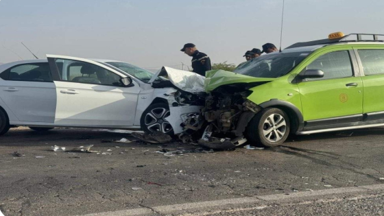 قلعة السراغنة | تصادم عنيف بين “طاكسي” و سيارة يُخلّف إصابات خطيرة