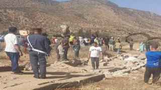 أزيلال | إنهيار سور ثانوية بـ”تيموليلت”يصرع خمسينيا ويفتك بقطيع غنمه