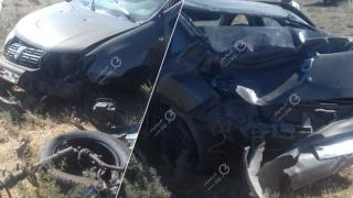 إقليم جرسيف | إنقلاب سيارة خفيفة بالطريق المؤدية لجماعة لمريجة و نجاة سائقها + صور