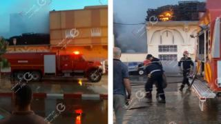 عاجل | حريق مهول يشب بأحد الحمامات بحي النكد + صور و فيديو