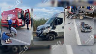 عاجل | إصابة سائق دراجة في حادث مروري خطير قرب مدرسة لمظافرة بطريق صاكة + صور