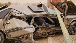 جرسيف | إصطدام سيارة بعمود إنارة بدوار الحلفة قرب ثانوية الزرقطوني يرسل شابين للمستشفى + صور وفيديو