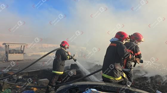 عاجل | حريق مهول يندلع بالسوق الأسبوعي لجرسيف