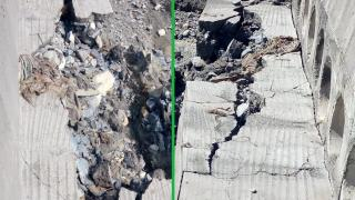 كلفت أزيد من 25 مليون درهم | الأمطار تكشف عورة طريق حديثة الإنجاز نواحي جرسيف