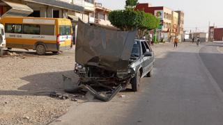 جرسيف | خسائر مادية جسيمة جراء إصطدام سيارتين بطريق صاكة