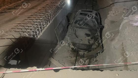 جرسيف | إصابة سائق سيارة بعد سقوطها في ورش بناء قنطرة بتادرت
