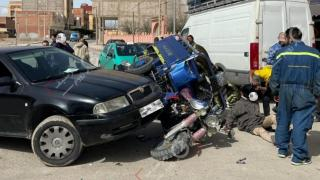 عاجل | إصابة سائق دراجة تريبتور في حادث سير بشارع عبد الكريم الخطابي -النكد- + صور