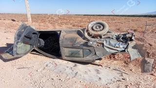 إقليم جرسيف | إصابة 04 أشخاص من بينهم 03 دركيين في إنقلاب سيارة بطريق ارشيدة + صور