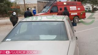 جرسيف | بالصور .. إصابة شاب بجروح إثر حادث إصطدام سيارة بدراجة نارية باولاد صالح