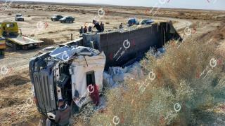 عاجل | إنقلاب شاحنة رموك بالطريق السيار جرسيف تازة يودي بحياة سائقها + صور و فيديو