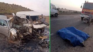 إقليم الناظور | إصطدام سيارتين بالطريق الساحلية يخلف مصرع سائقيهما + صور