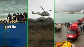 قبالة ساحل المضيق | جنوح سفينة تجارية قادمة من الأوروغواي وفقدان أحد أفراد طاقمها + صور