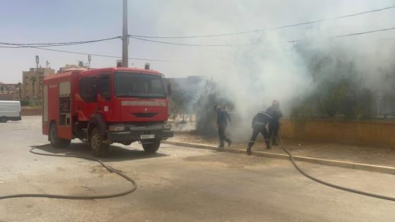 جرسيف | إندلاع حريق بمنزل مهجور بطريق محطة القطار والوقاية المدنية تتدخل لتطويقه + صور وفيديو