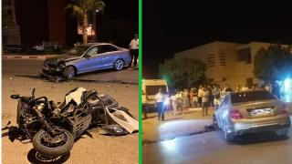 جرسيف | إصابة شاب في إصطدام بين سيارة ودراجة نارية قرب المحطة الطرقية + صور