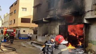 صفرو | حـ ـريق يسقط 22 مصـ ـابا من ضمنهم 13 عنصرا من الوقاية المدنية + صور