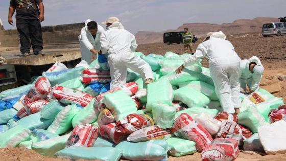 إقليم جرسيف | الدرك يحجز كمية مهمة من الأكياس البلاستيكية المحظورة بمنطقة ولجمان