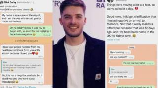 أغرمت به و أخذت رقم هاتفه بعد أن أخضعته لتحليل كورونا | سائح بريطاني يكشف محادثة ممرضة مغربية معه + صور