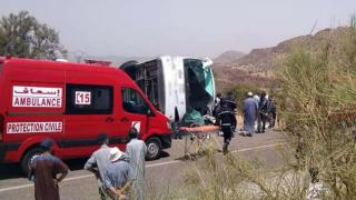 إقليم ورزازات | سقوط قتيلين و 12 جريحا في إنقلاب حافلة لنقل المسافرين