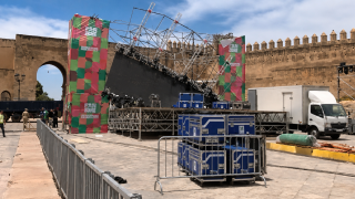 فاس | إصابة 3 عمال إثر انهيار شاشة عملاقة بـ”فان زون”