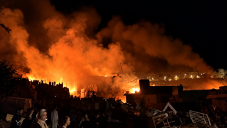فاس | حريق مهول يأتي على محلات تجارية بسوق النخيل