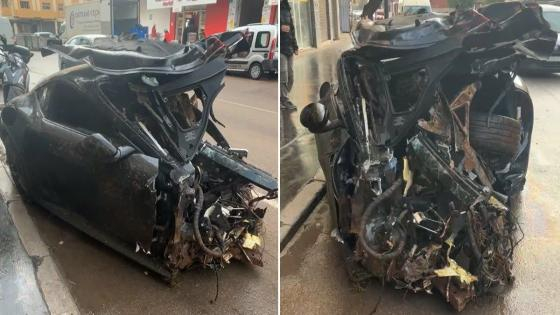 الدار البيضاء | إصطدام سيارة “فيراري” بشجرة يخلف قتيلين