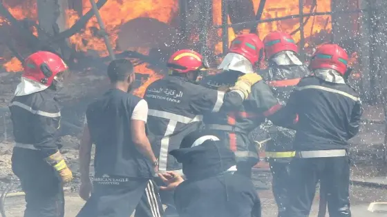 إقليم مراكش | إندلاع حريق بأكواخ يخلف مصرع شخصين
