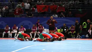 مونديال الفوتسال | المنتخب المغربي يهزم طاجيكستان برباعية في أولى مبارياته