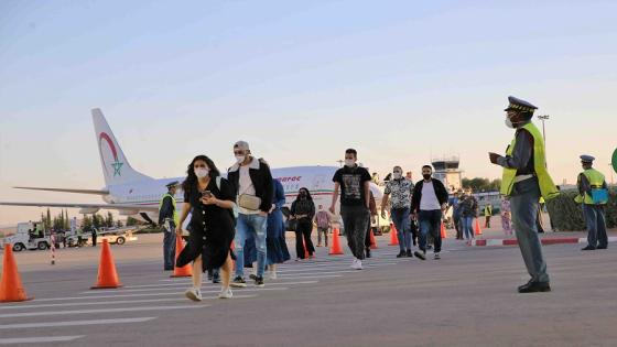 Arrivée à l’aéroport d’Oujda-Angad des Marocains rapatriés de la Turquie